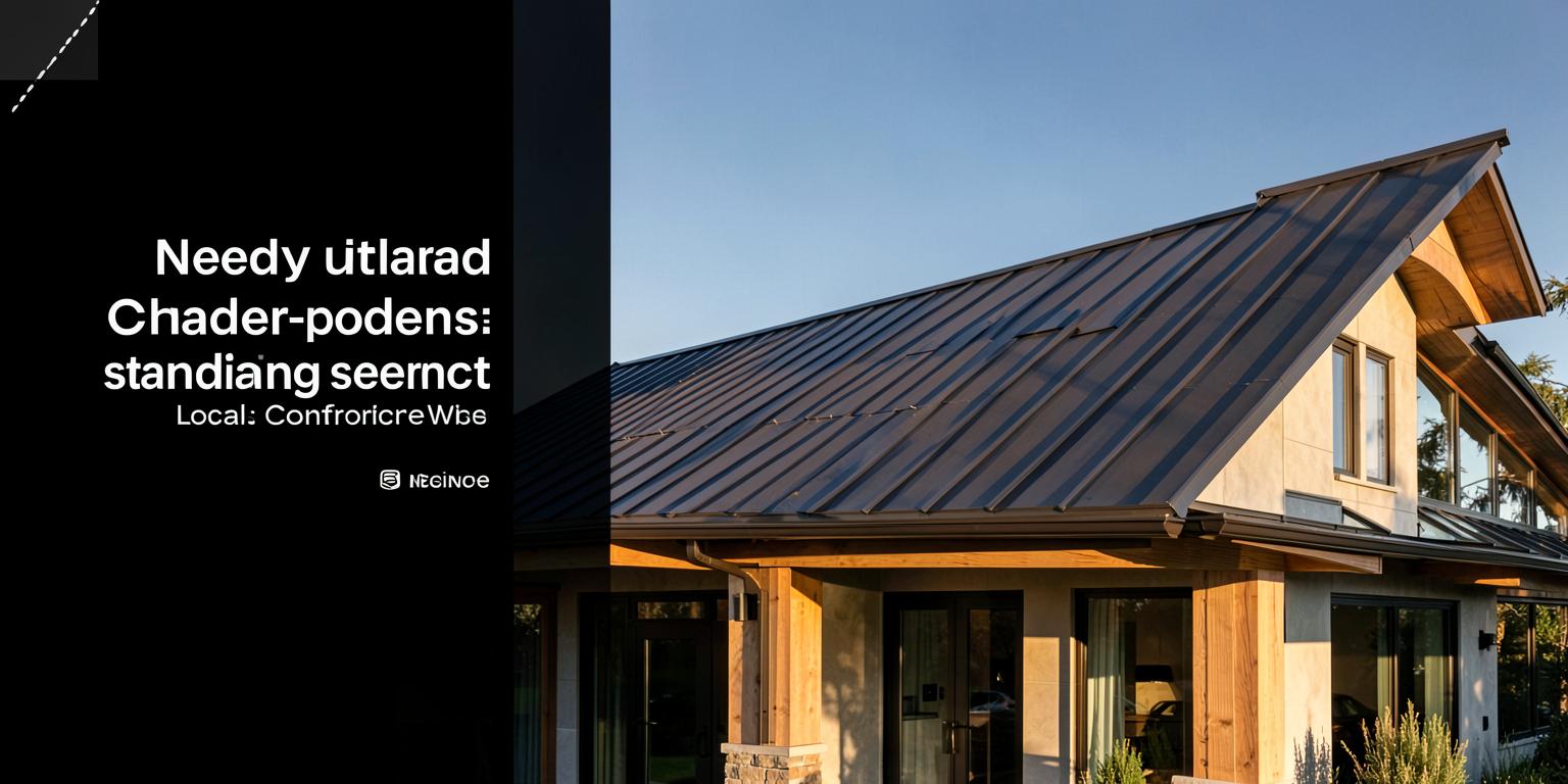 Premium standing-seam roof on a modern home