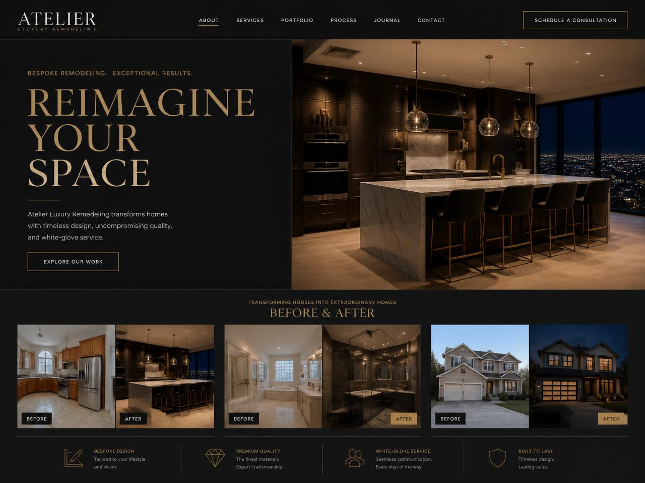 Remodeling website design concept
